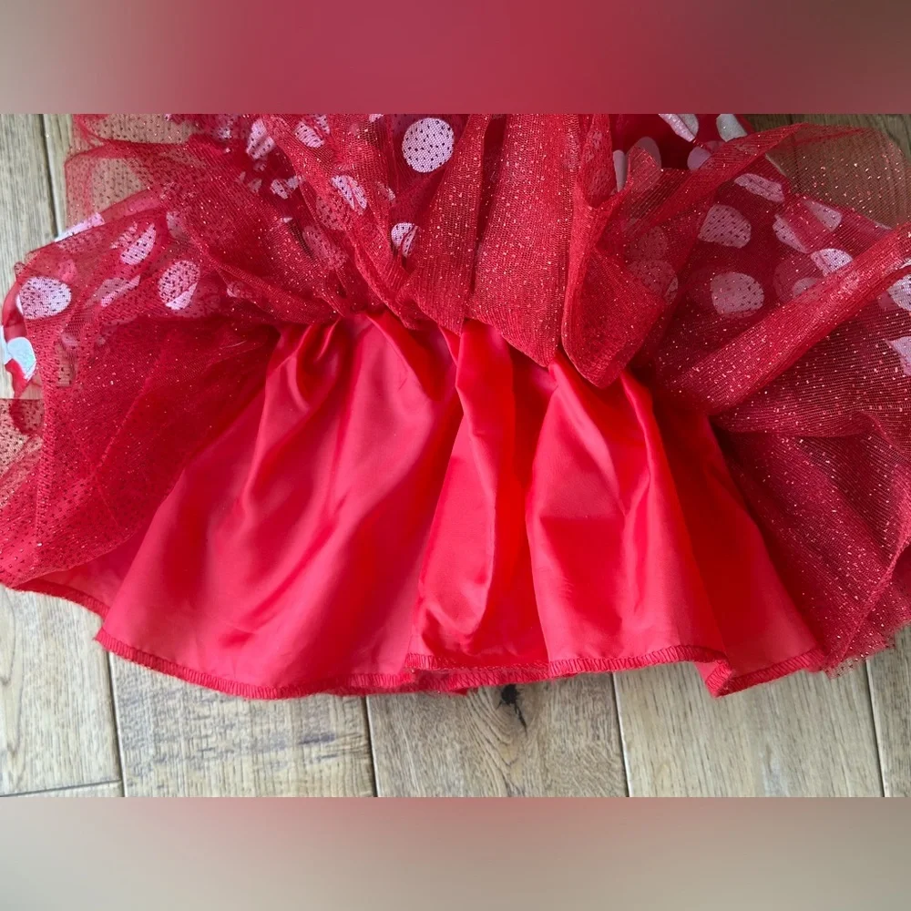 Disney Minnie Mouse Red Polka Dot Dress Up Halloween Costume size 2T